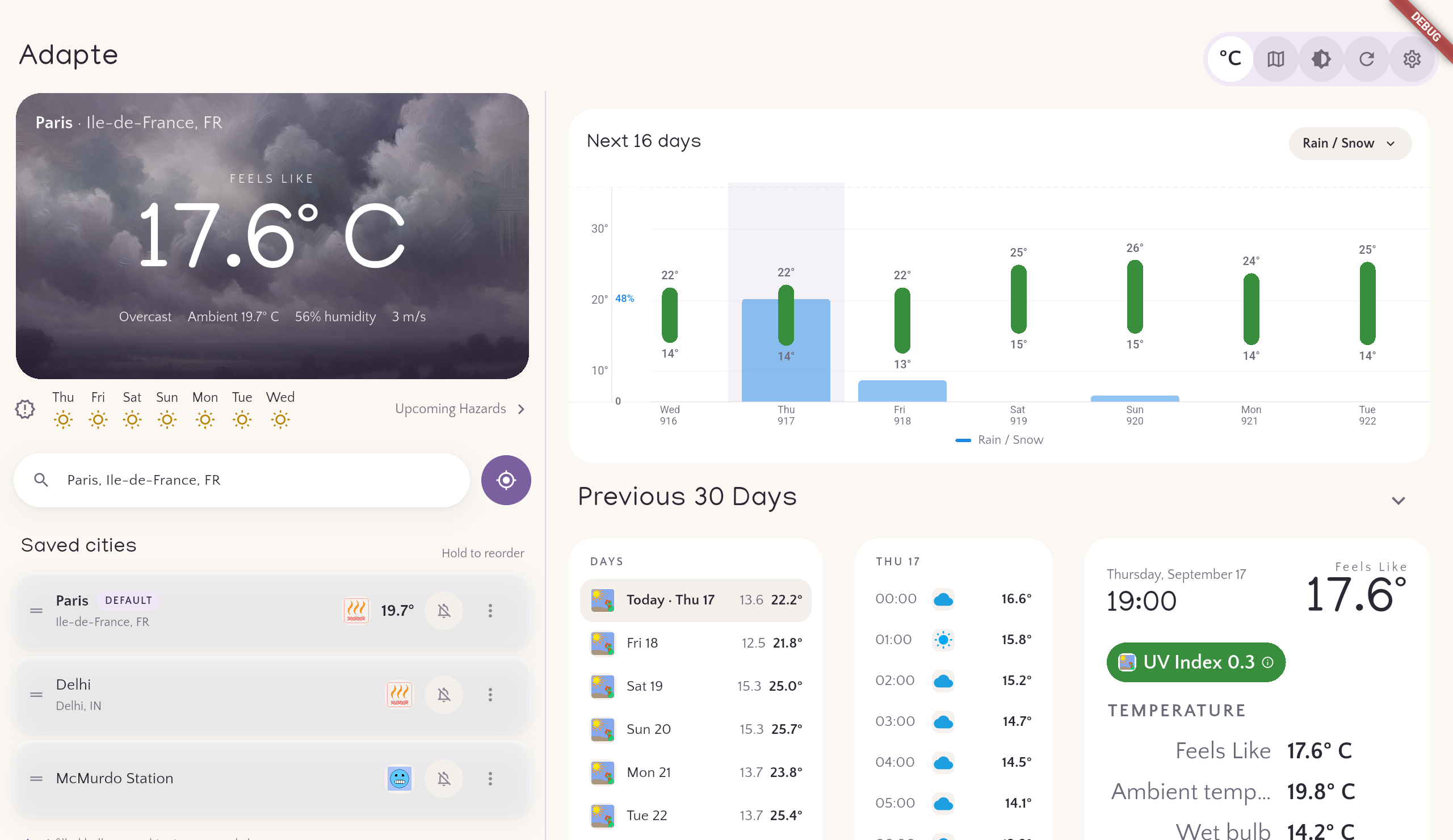 Tablet - dashboard in light mode.